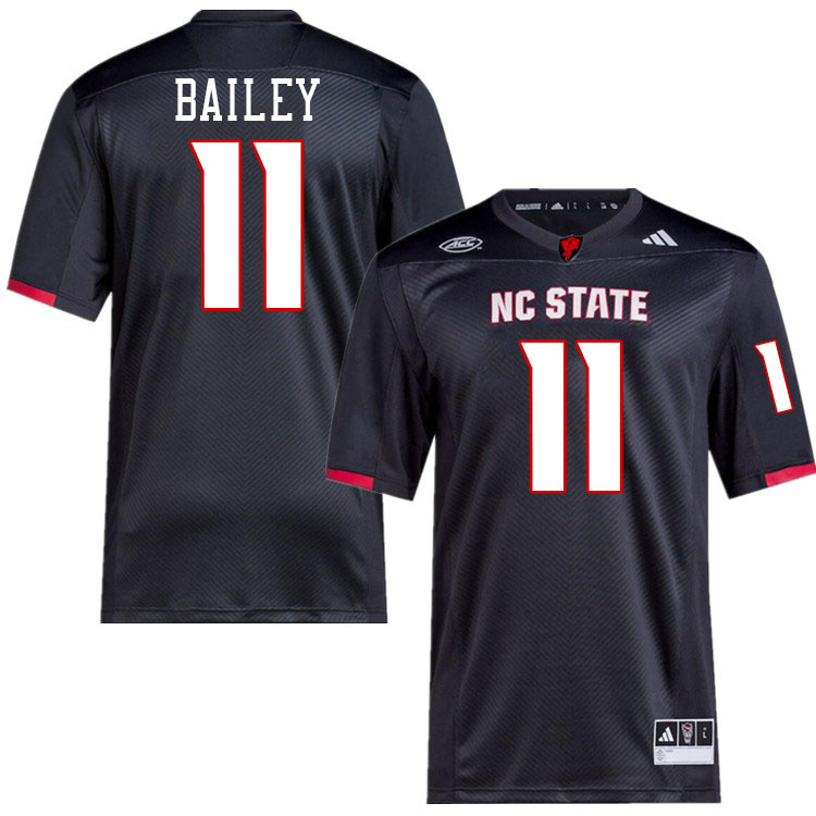 NC State Wolfpack #11 CJ Bailey College Football Jerseys Stitched-Black